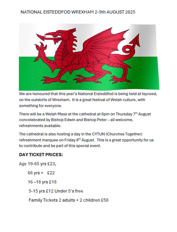 Eisteddfod 2-9th August 2025